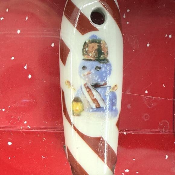 Williams Sonoma Stoneware Hot Chocolate Spoons snowman Nordic Elf Christmas - Picture 3 of 9